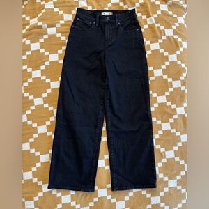 Madewell The Perfect Vintage Wide Leg Jean Black 25 Petite